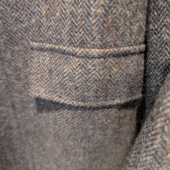 Curzon Classics Navy Herringbone Shetland Tweed Teba Jacket 46R/58R - Picture 4 of 8